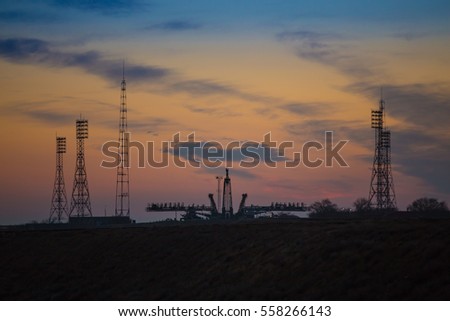Baikonur Cosmodrome, Gagarins Start, Space sunrise on the launch pad