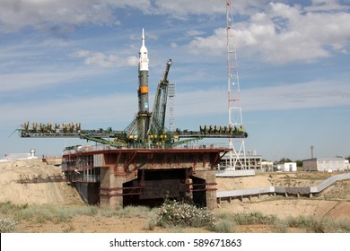 BAIKONUR, KAZAKHSTAN - 15 May 2012 Soyuz TMA-M Spacecraft Are Launched Aboard The Soyuz FG Rocket