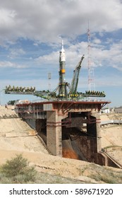 BAIKONUR, KAZAKHSTAN - 15 May 2012 Soyuz TMA-M Spacecraft Are Launched Aboard The Soyuz FG Rocket