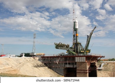 BAIKONUR, KAZAKHSTAN - 15 May 2012 Soyuz TMA-M Spacecraft Are Launched Aboard The Soyuz FG Rocket