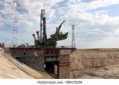 BAIKONUR, KAZAKHSTAN - 15 May 2012 Soyuz TMA-M Spacecraft Are Launched Aboard The Soyuz FG Rocket