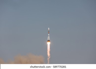 BAIKONUR, KAZAKHSTAN - 22 July 2012 Launch Of A Soyuz FG Rocket