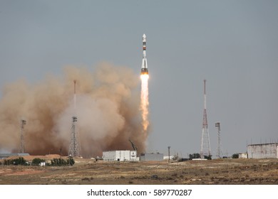 BAIKONUR, KAZAKHSTAN - 22 July 2012 Launch Of A Soyuz FG Rocket