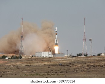 BAIKONUR, KAZAKHSTAN - 22 July 2012 Launch Of A Soyuz FG Rocket