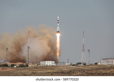 BAIKONUR, KAZAKHSTAN - 22 July 2012 Launch Of A Soyuz FG Rocket