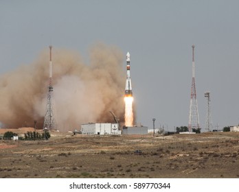 BAIKONUR, KAZAKHSTAN - 22 July 2012 Launch Of A Soyuz FG Rocket