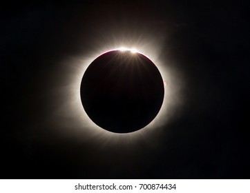 Bailey's beads on solar eclipse 2017 from North Carolina - Powered by Shutterstock