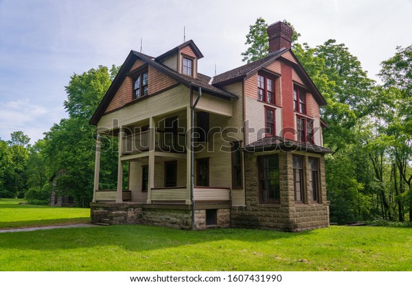 Bailly Homestead Log Cabins Indiana Dunes Stock Photo Edit Now