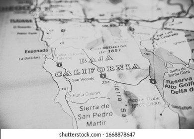 Baja California Mexico Map Background