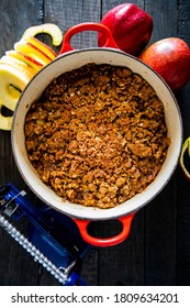 Baked Apple Crisp Dressed With Apples