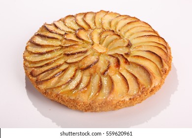 Baked Apple Pie On A White Background