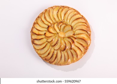 Baked Apple Pie On A White Background