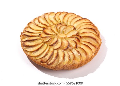 Baked Apple Pie On A White Background