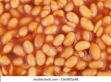 Baked Beans In Tomato Sauce Close Up