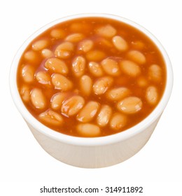 Baked Beans - Baked Beans In Tomato Sauce. Close Up From Above..