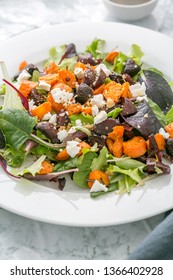 Baked Beet And Carrot Salad With Cheese 