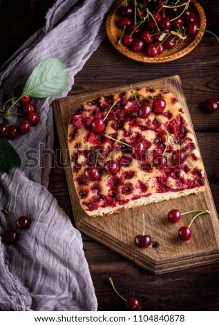 Similar – Foto Bild Kuchen mit Kirschen