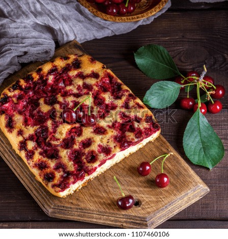 Foto Bild Kuchen mit Kirschen