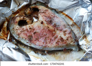 Baked Catfish Steak In Foil