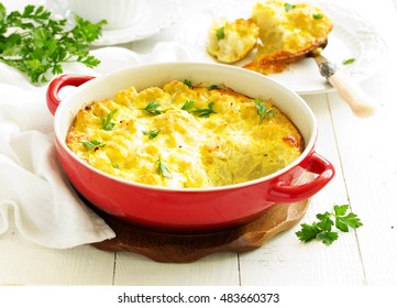 Baked Cauliflower With Cheese.