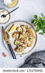 Baked Cauliflower Steak With Sauce