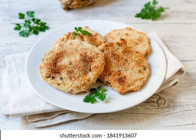 Baked Celeriac Cutlet. Vegan Recipe