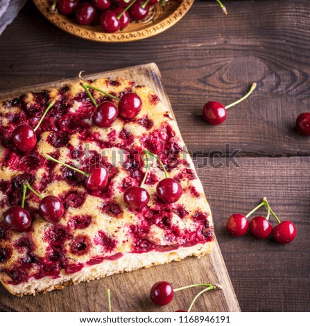 Similar – Foto Bild Kuchen mit Kirschen