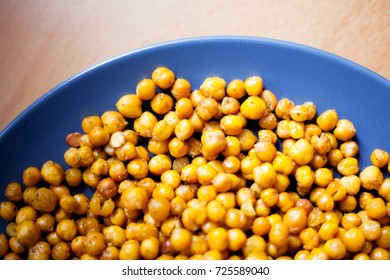 Baked Chickpeas On A Plate,selective Focus