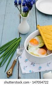 Baked Egg In A Boat With Avocado