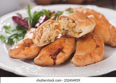 Baked Empanadas, Popular Latin American Food Served As Snack Or Appetizer