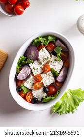 Baked Feta Cheese With Vegetables