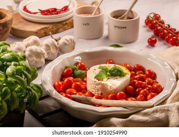 Baked Feta Pasta Ingredients For Dinner 