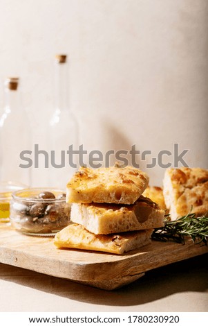 Similar – Traditional Italian focaccia bread