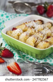 Baked French Toast With Strawberry.