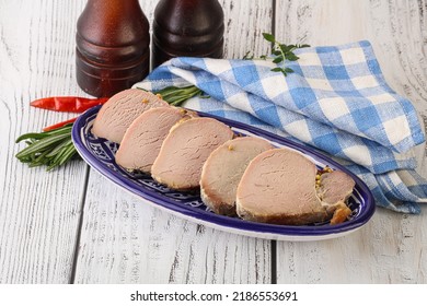 Baked Pork Tenderloin Meat Served Rosemary