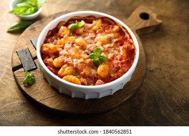 Baked potato gnocchi with tomato and bacon - Powered by Shutterstock