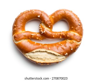 baked pretzel on white background - Powered by Shutterstock