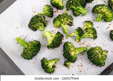 Baked Roasted Garlic Parmesan And Olive Oil Broccoli Side Dish