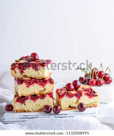 Similar – slices of a pie with cherries