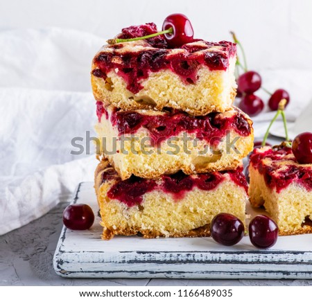 Similar – slices of a pie with cherries