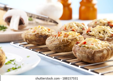 Baked Stuffed Mushrooms With Cheese