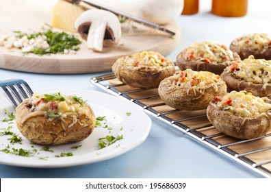 Baked Stuffed Mushrooms With Cheese