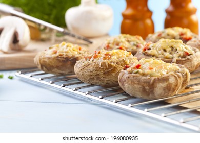 Baked Stuffed Mushrooms With Cheese