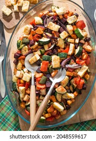 Baked Vegetables With Halloumi Cheese