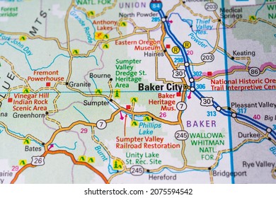 Baker City On The USA Map