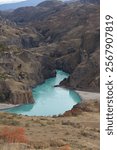 baker river seen from la confluencia viewpoint in cochrane, chile