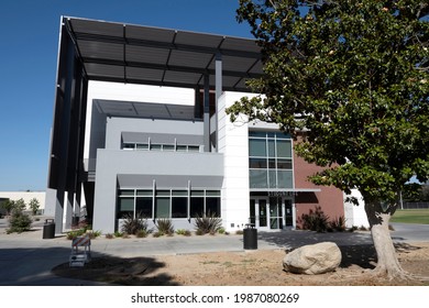 BAKERSFIELD, CA – JUNE 5, 2021: The Office Of Student Life Building On The Campus Of Bakersfield Community College Features Modern Design.