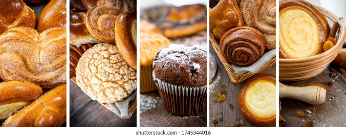 Bakery, Collage Food Horizontal Mockup