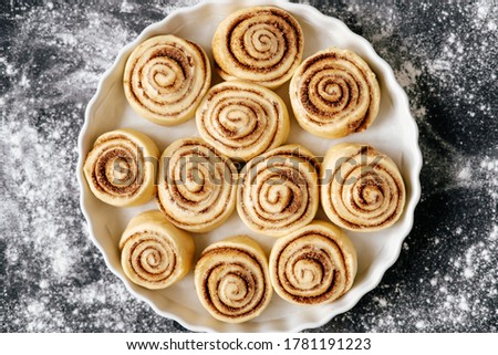 Similar – Image, Stock Photo Homemade Cocoa Rolls Bread