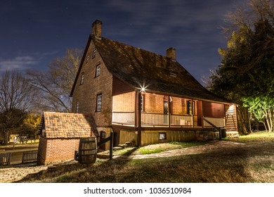 Bakery In Old Salem North Carolina At Night
